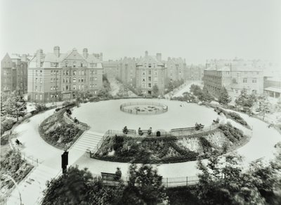 Boundary Estate: Arnold Circus, View of Public Gardens and Flats, London by English Photographer