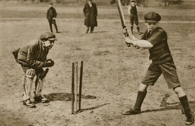 Boys playing cricket, Parliament Hill Fields by English Photographer
