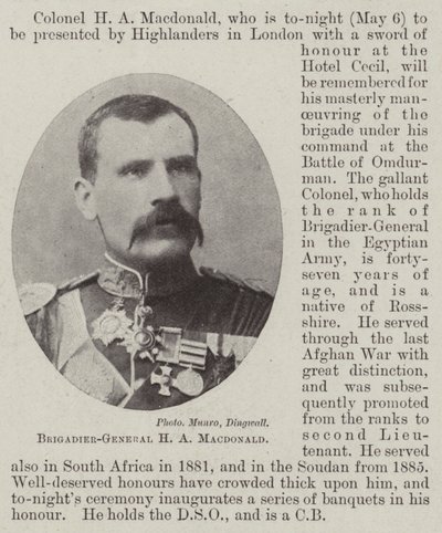 Brigadier-General H A Macdonald by English Photographer