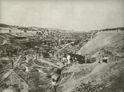 Building the Suez Canal, cutting through the desert by English Photographer
