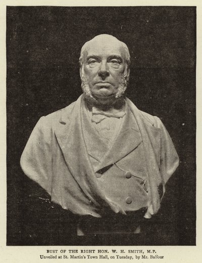 Bust of the Right Honourable W. H. Smith, MP by English Photographer