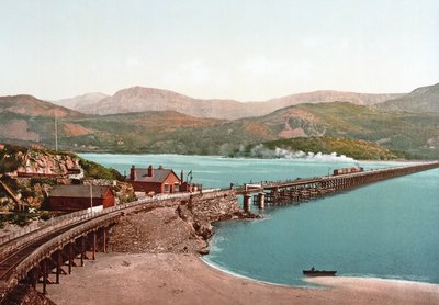 Cadair Idris and Barmouth Bridge by English Photographer