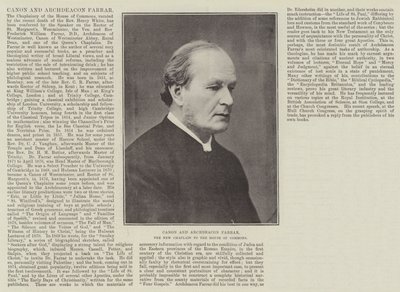 Canon and Archdeacon Farrar, the New Chaplain to the House of Commons by English Photographer