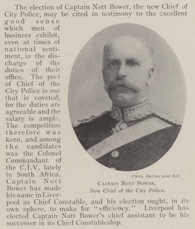 Captain Nott Bower, New Chief of the City Police by English Photographer
