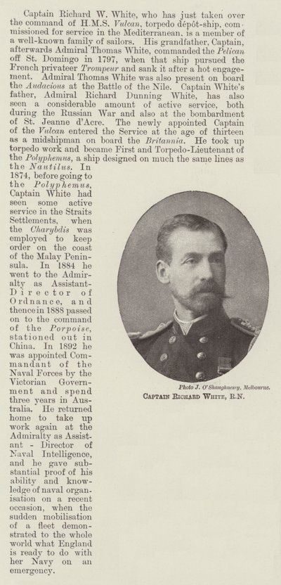 Captain Richard White, RN by English Photographer