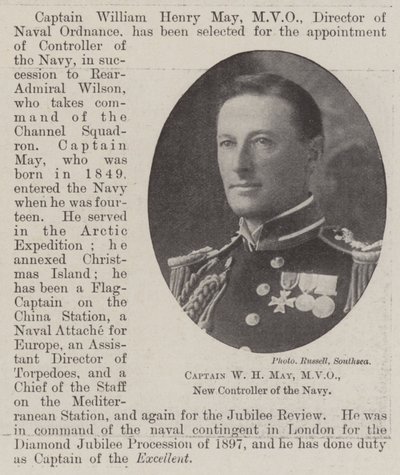 Captain W H May, MVO, New Controller of the Navy by English Photographer
