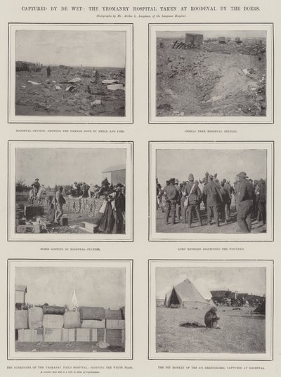 Captured by De Wet, the Yeomanry Hospital Taken at Roodeval by the Boers by English Photographer