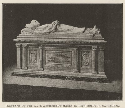 Cenotaph of the late Archbishop Magee in Peterborough Cathedral by English Photographer