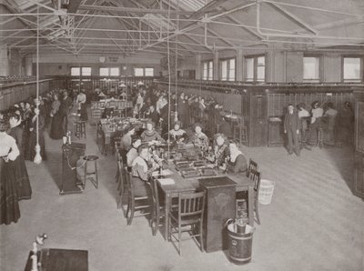 Central London Post Office Telephone Exchange, Carter Lane, East Central by English Photographer