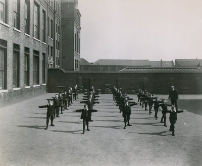 Children in the Schoolyard by English Photographer