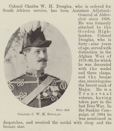 Colonel C W H Douglas by English Photographer