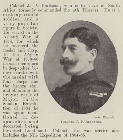 Colonel J P Brabazon by English Photographer