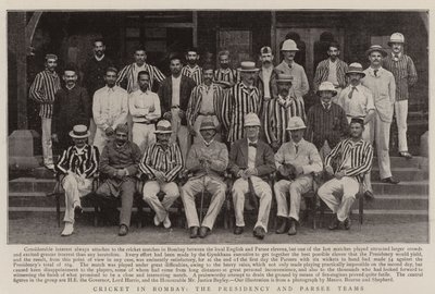 Cricket in Bombay, the Presidency and Parsee Teams by English Photographer
