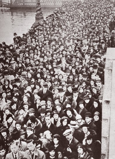 Crowds Waiting for Access to Westminster Hall, During the Lying in State of George V, 1936 by English Photographer