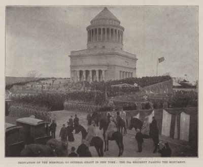 Dedication of the Memorial to General Grant in New York, the 7th Regiment Passing the Monument by English Photographer