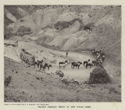 Desert Freight Train at the Borax Camp by English Photographer