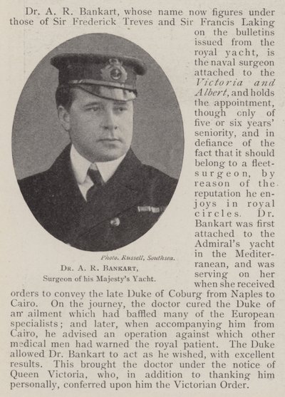 Dr A R Bankart, Surgeon of His Majesty