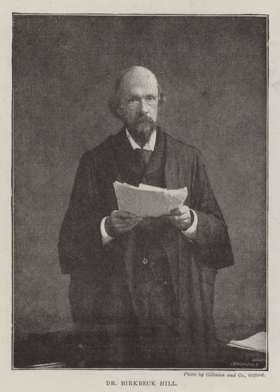 Dr. Birkbeck Hill by English Photographer