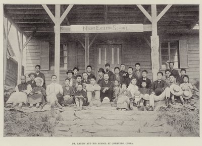 Dr. Landis and his School at Chemulpo, Korea by English Photographer