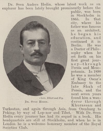 Dr Sven Hedin by English Photographer