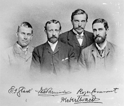 E.J. Glave, W.G. Parminter, Herbert Ward and Roger Casement by English Photographer