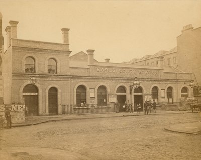 Earls Court Station - Earls Court Road Entrance; Photograph Taken by C Latham in 1878 by English Photographer