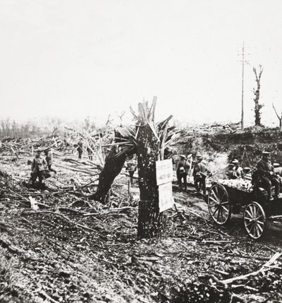 Engineers Repair Light Railways Near Hangard, Damaged by Shell Fire During the Struggle for Amiens, 1918 by English Photographer