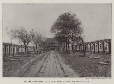 Examination Hall at Canton, showing the Students