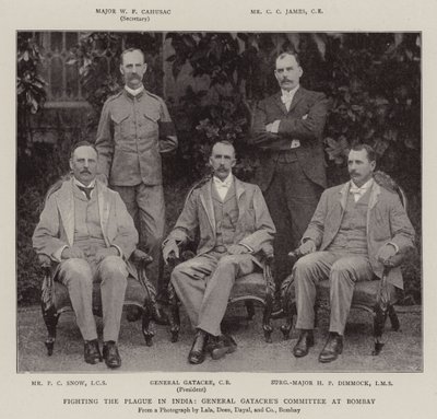 Fighting the Plague in India, General Gatacres Committee at Bombay by English Photographer