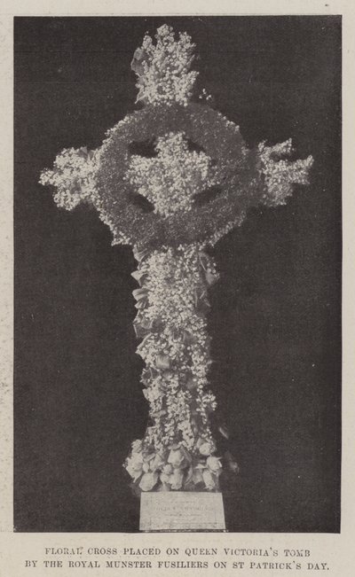 Floral Cross Placed on Queen Victoria