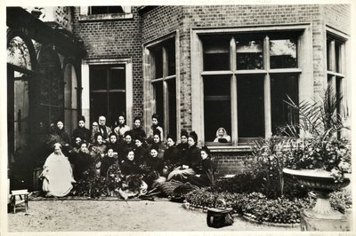 Florence Nightingale, Sir Harry and Lady Verney, and Nightingale Nurses at Claydon House, 1886 by English Photographer
