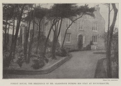 Forest House, the Residence of Mr Gladstone during his Stay at Bournemouth by English Photographer