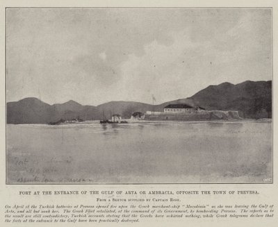 Fort at the Entrance of the Gulf of Arta or Ambracia, Opposite the Town of Prevesa by English Photographer