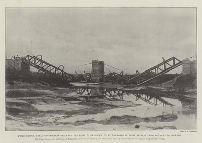 Frere Bridge, Natal Government Railways, the First to be blown up by the Boers in their Retreat from Estcourt to Colenso by English Photographer
