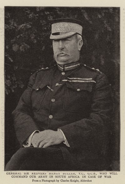 General Sir Redvers Henry Buller, VC, GCB, who will Command our Army in South Africa in case of War by English Photographer
