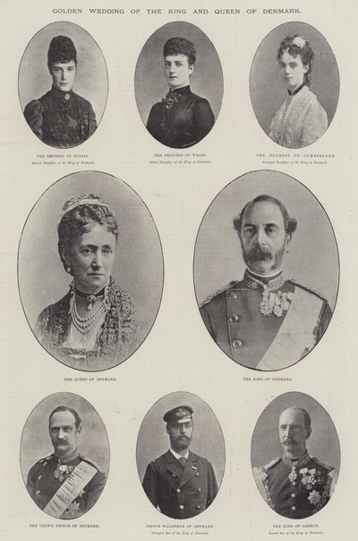 Golden Wedding of the King and Queen of Denmark by English Photographer