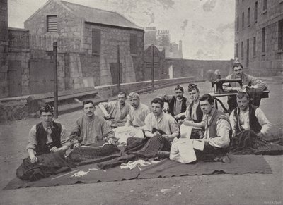Gordon Highlanders Making Kilts by English Photographer