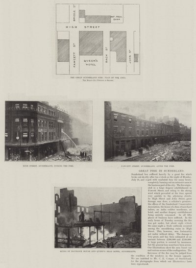 Great Fire in Sunderland by English Photographer
