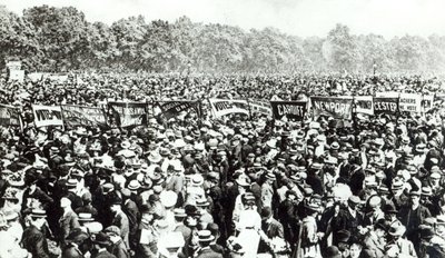 Great Votes for Women Demonstration in Hyde Park, 21st June 1908 by English Photographer