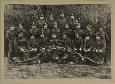 Group portrait, possibly the Leicester Royal Horse Artillery, 1914-15 by English Photographer