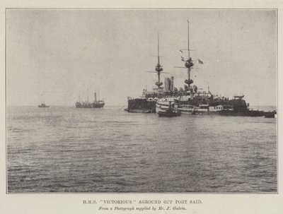 HMS Victorious aground off Port Said by English Photographer