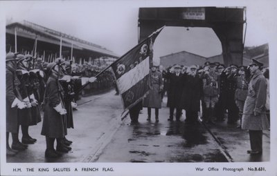 HM The King Salutes a French Flag by English Photographer