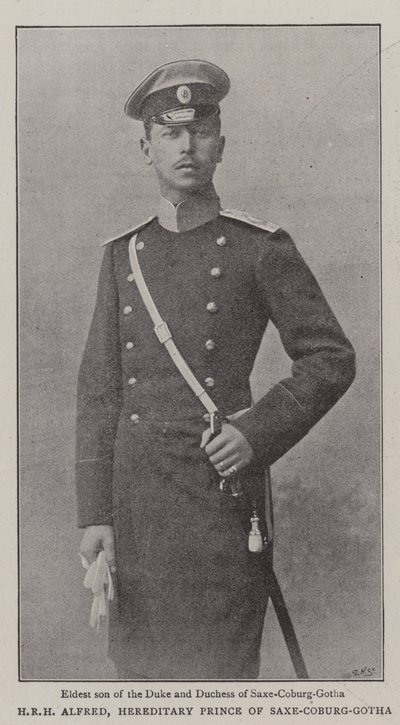 HRH Alfred, Hereditary Prince of Saxe-Coburg-Gotha by English Photographer