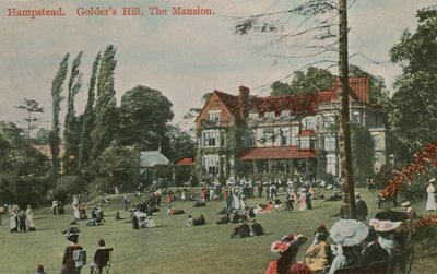 Hampstead, Golders Hill, The Mansion. Postcard sent on 18 August 1913 by English Photographer