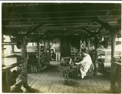 Handloom Weaving, Hughes Factory No. 2, 1923 by English Photographer