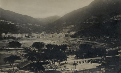 Happy Valley, Hong Kong, from an album of photographs relating to the service of Pte H. Chick, 1940 by English Photographer