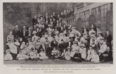 Her Grace the Dowager Duchess of Abercorn and Her Descendants at Montagu House by English Photographer