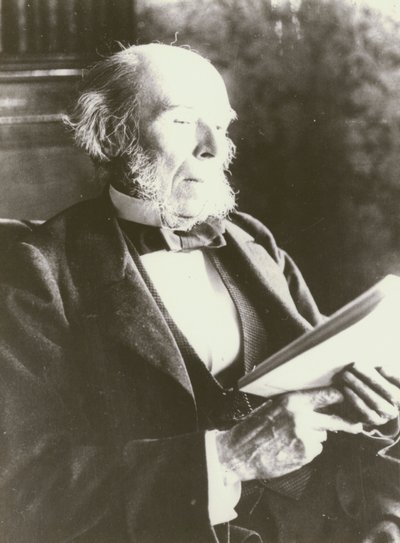Herbert Spencer, portrait, reading by English Photographer
