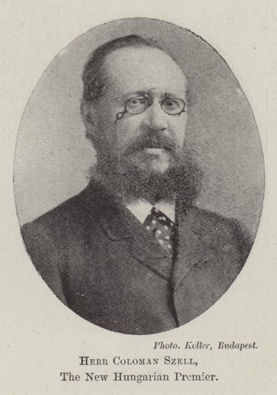 Herr Coloman Szell, the New Hungarian Premier by English Photographer