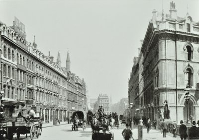 Holborn Viaduct, looking east, City of London, 1875 by English Photographer